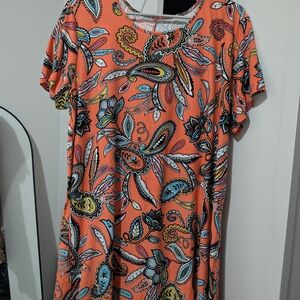 Colorful Paisley Print Dress